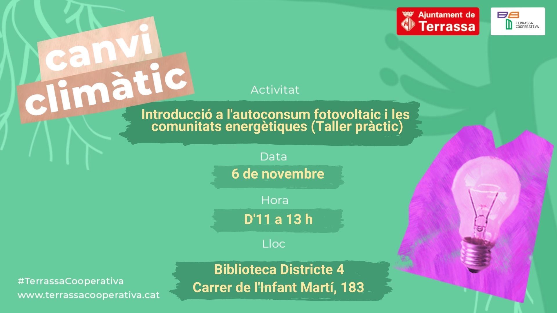 Introducció a l'autoconsum fotovoltaic i les comunitats energètiques (taller pràctic)