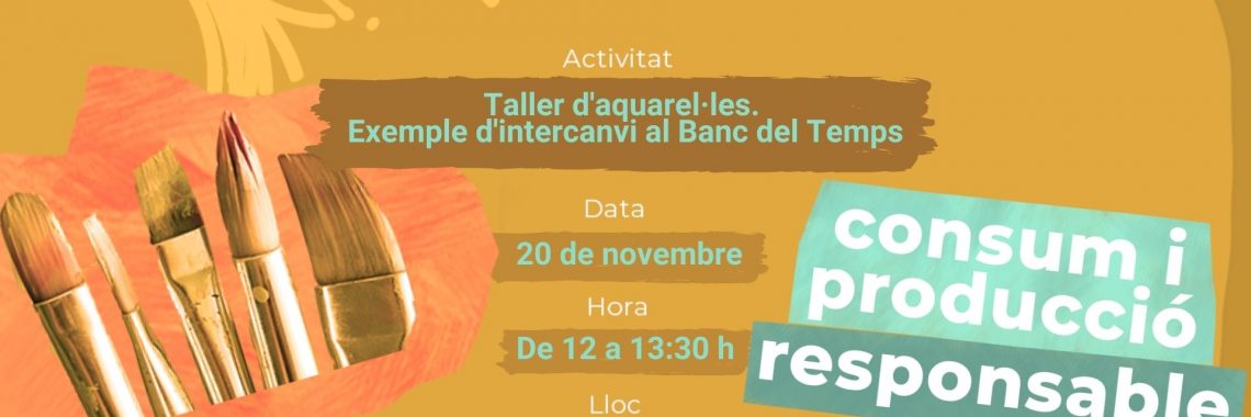 Taller d'aquarel·les. Exemple d'intercanvi al banc del temps