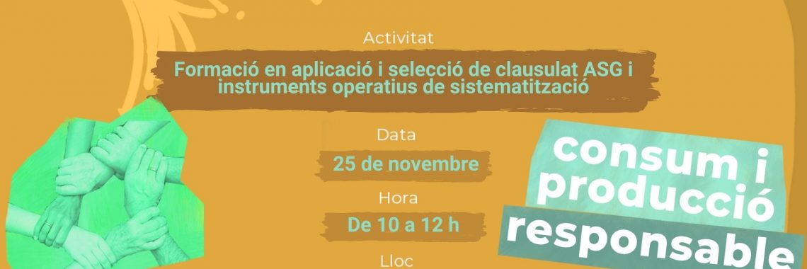 Formació en aplicació i selecció de clausulat ASG i instruments operatius de sistematització